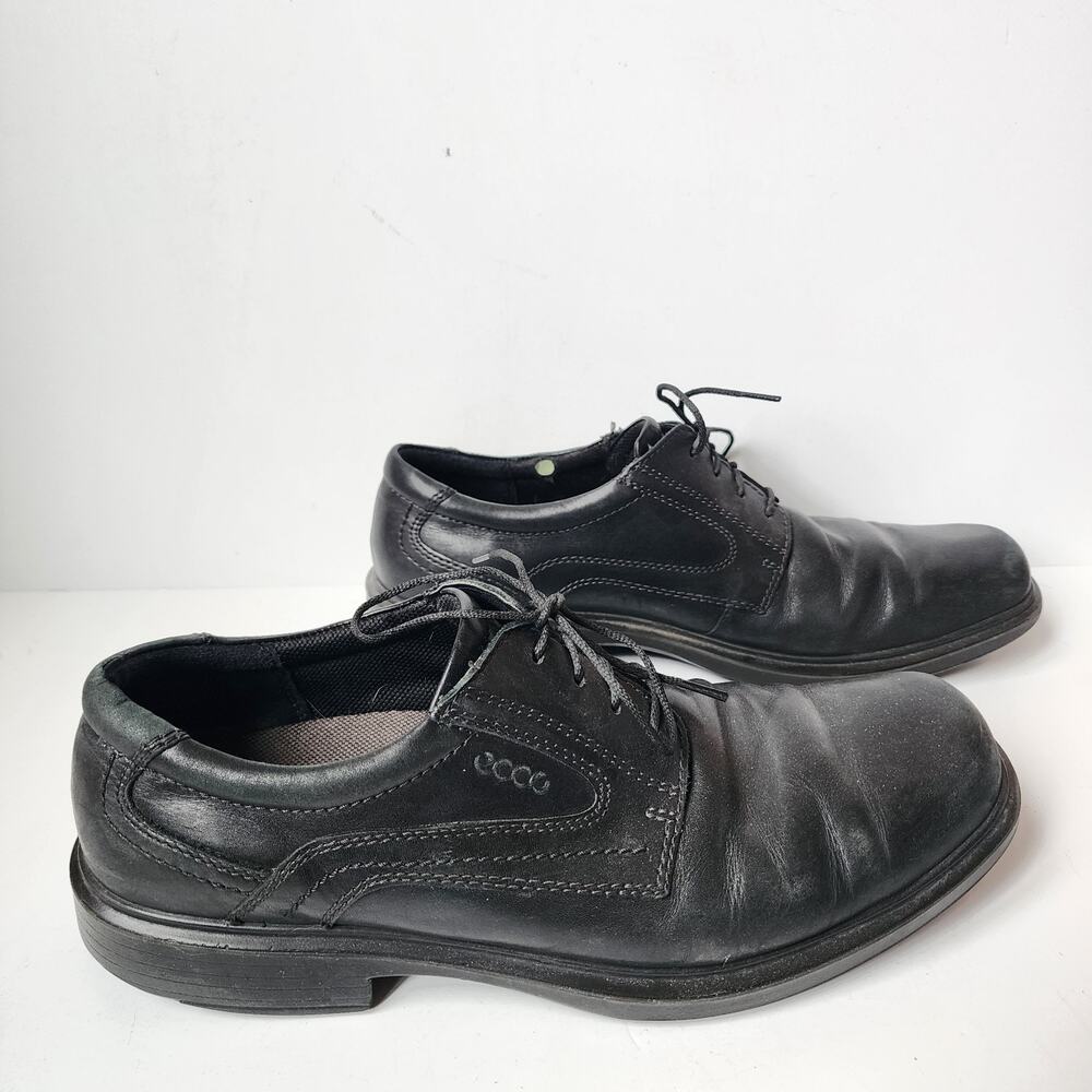 Ecco Dress Shoes Mens Size 46 EU 13 US Black Leather Lace Up Oxford